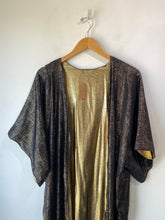 Vintage Holly Harp Black and Gold Evening Jacket Robe