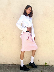 Chanel Pink Tweed Skirt