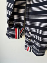 Thom Browne Navy Striped Long Sleeve Shirt
