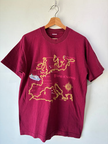 Vintage Song of Norway Maroon Embellished T-Shirt