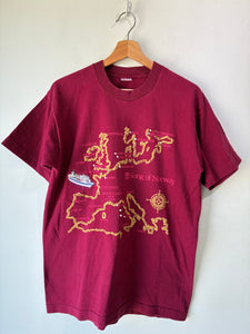 Vintage Song of Norway Maroon Embellished T-Shirt