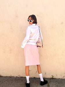 Chanel Pink Tweed Skirt