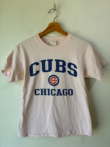 Chicago Cubs Baseball Baby Pink T-Shirt