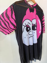 Angry Girl Pink and Black Mesh Beach Cover-Up