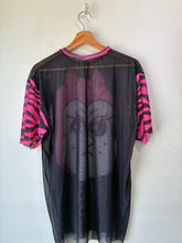 Angry Girl Pink and Black Mesh Beach Cover-Up