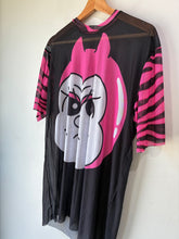 Angry Girl Pink and Black Mesh Beach Cover-Up