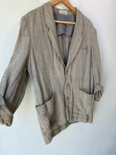Matsuda Grey Plaid Linen Blazer