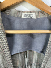 Matsuda Grey Plaid Linen Blazer