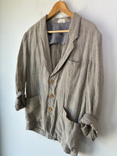 Matsuda Grey Plaid Linen Blazer