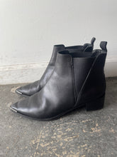 Acne Studios Black Leather Pointed Boots