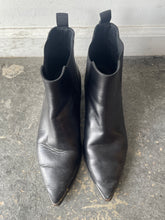 Acne Studios Black Leather Pointed Boots