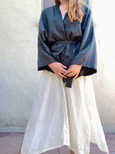 Deiji Studios Charcoal Linen Kimono Jacket
