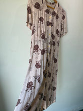 Vintage 1940s Pink Linen Easter Dress