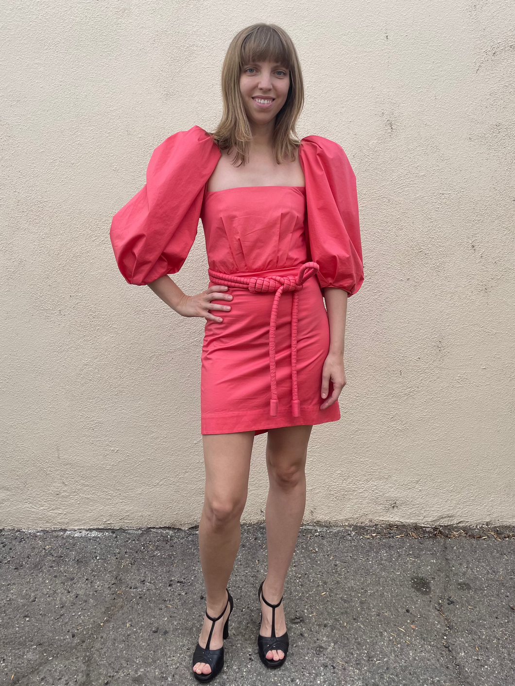 Johanna Ortiz Camelia Rhythm with Belt Mini Dress