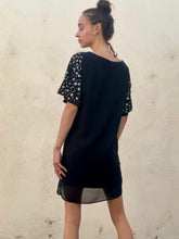 Tsumori Chisato Girl with Cheetah Black Silk Dress