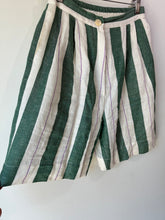 Ilana Kohn Green Stripe Linen Shorts