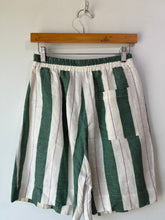 Ilana Kohn Green Stripe Linen Shorts