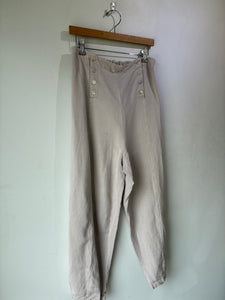 Krista Larson Grey Linen Barn Door Pants