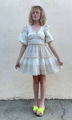 Sea New York Cream 'Marley' Eyelet Dress