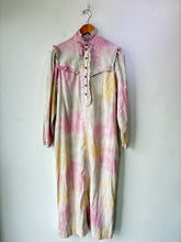 Pink and Green Tie Dye Ruffle Maxi Dress