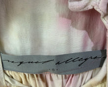 Raquel Allegra Pink and Green Tie Dye Ruffle Collar Dress