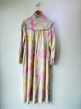 Raquel Allegra Pink and Green Tie Dye Ruffle Collar Dress