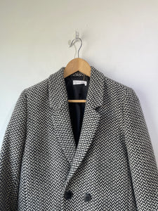 Anine Bing Black and White Chevron Jacket