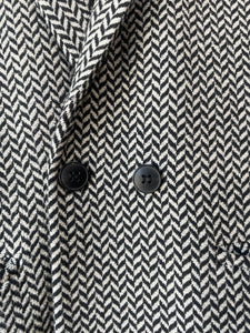 Anine Bing Black and White Chevron Jacket