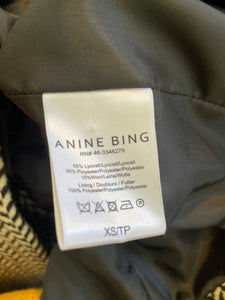 Anine Bing Black and White Chevron Jacket