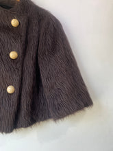 Philip Lim Brown Shaggy Fur Cropped Coat