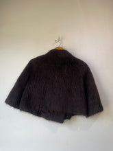 Philip Lim Brown Shaggy Fur Cropped Coat