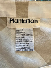 Issey Miyake Plantation White with Tan Grid Dress