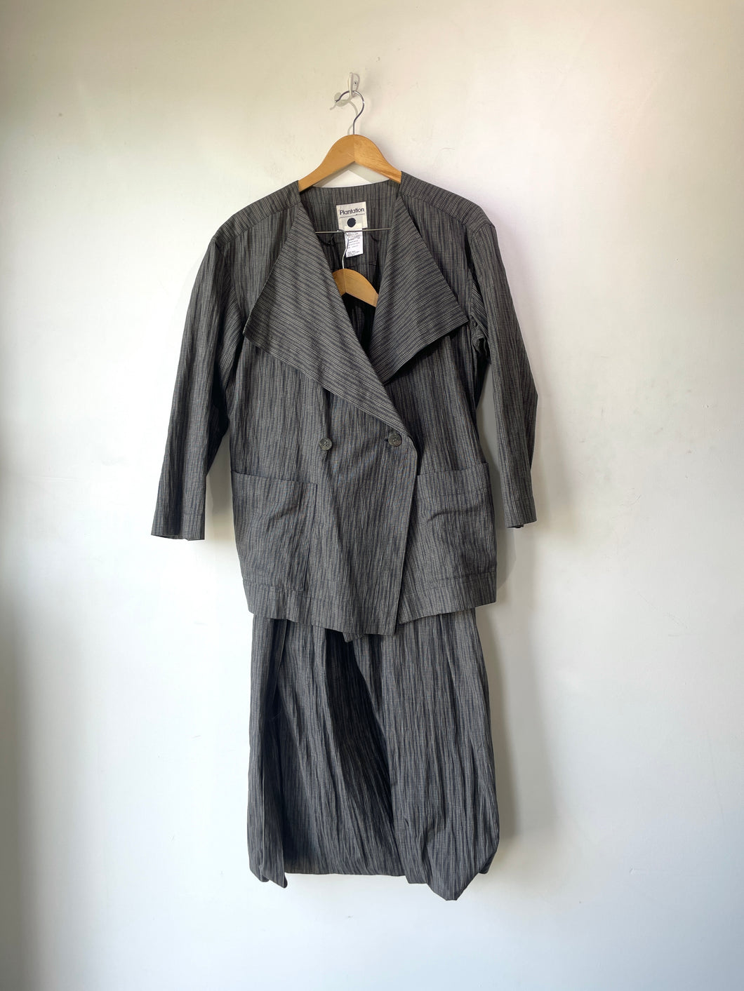 Issey Miyake Plantation Grey Harem Pants Suit