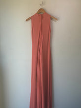 VIntage Coral Poly 1970s Maxi Dress