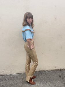 Vintage Earl Jean Tan Leather Pants