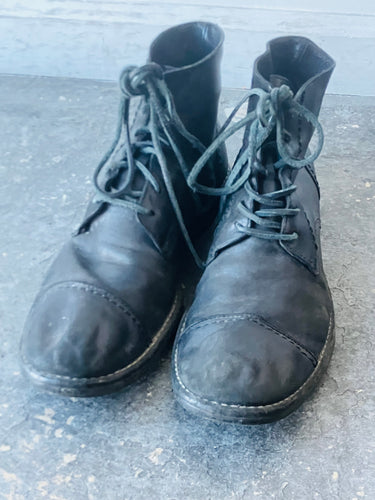Yohji Yamamoto Black Leather Boots