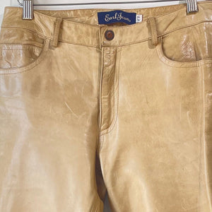 Vintage Earl Jean Tan Leather Pants