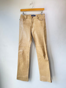 Vintage Earl Jean Tan Leather Pants