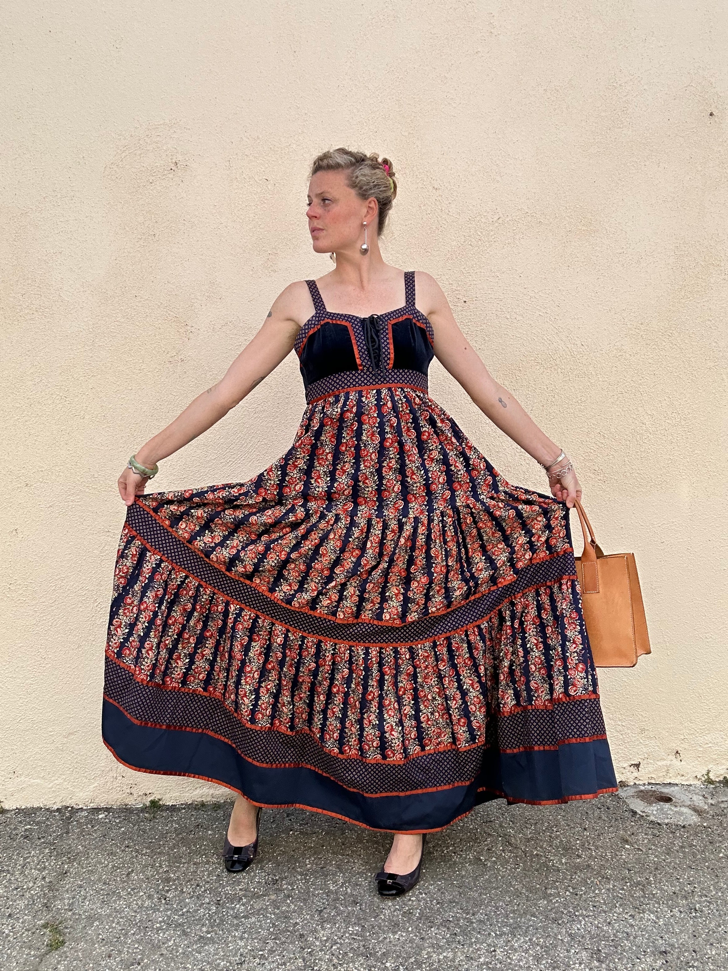 Vintage Gunne Sax Cabbage Rose Print Dress – The Curatorial Dept.