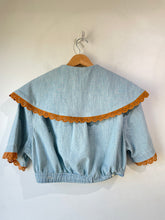 Norma Jean Reworked Polo Chambray Denim Crop Top