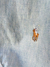 Norma Jean Reworked Polo Chambray Denim Crop Top