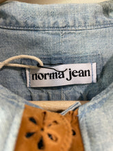 Norma Jean Reworked Polo Chambray Denim Crop Top