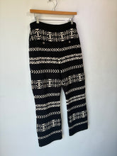 Chanel Coco Neige Black and White Knit Pants