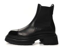 Chanel Black Platform Chelsea Boots Size 39