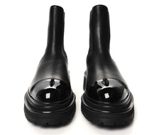 Chanel Black Platform Chelsea Boots Size 39