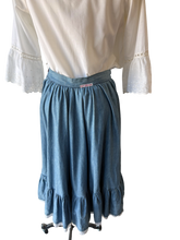 Jean St. Germain Denim Cotton Ruffel Skirt