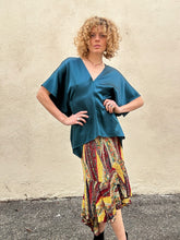 Sies Marjan Teal Silk Top