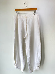 Dries van Noten White Linen Pants