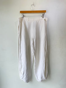 Dries van Noten White Linen Pants
