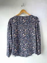 Rebecca Taylor Navy Floral Silk Blouse